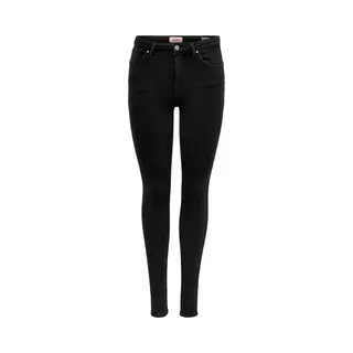 Only Onlpower Skinny Jeans Voor Dames, Medium Taille, Skinny Fit, Zwart, L