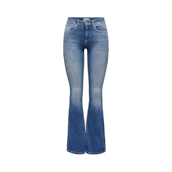 Only Damen Onlblush Life Mid Flared Bb Rea1319 Noos Jeans, Medium Blue Denim, Xl / 32L Eu thumbnail