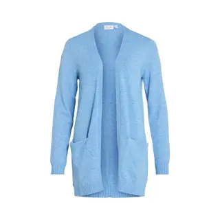 Vila Vest Viril Open L/s Knit Cardigan - Noos 14044041 Blissfull Blue/ Light Mela Dames Maat - Xs