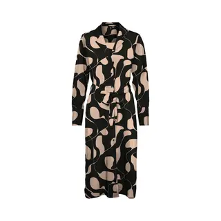 Vero Moda - Vmlydia Ls Calf Shirt Dress Wvn - Dames - Maxi Jurken