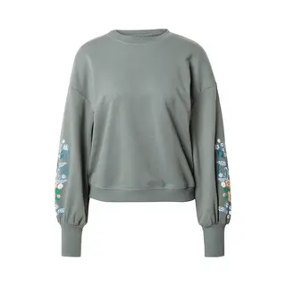 Only Sweatshirt 'ONLBrooke' Smoky Blue / Grasgroen / Pastelgroen / Wit