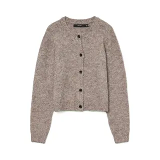 Vero Moda Vest Vmnovah Ls O-neck Button Cardi Ga N 10320496 Brown Lentil/melange Dames Maat - Xl