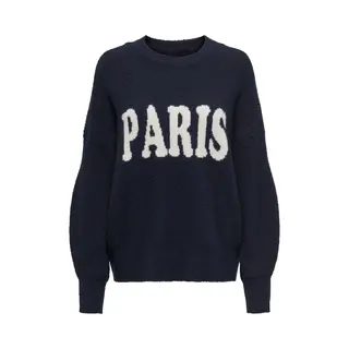Only Trui 'Onljerico' Donkerblauw / Wit