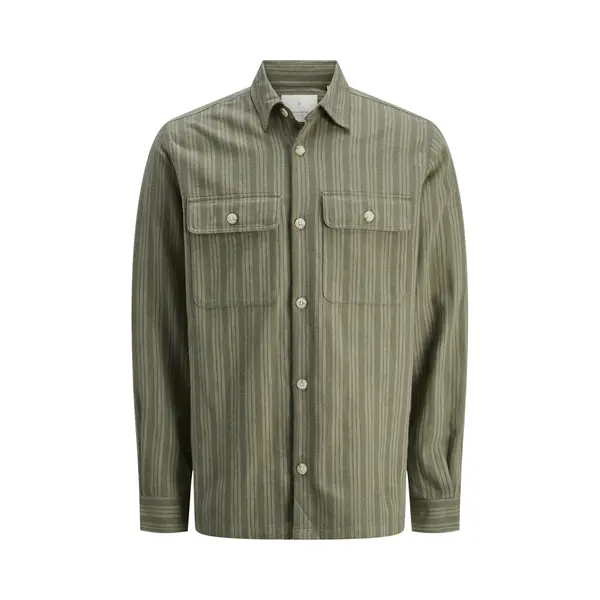 Jack & Jones Overhemd 'Jprccraymond' Beige / Olijfgroen thumbnail