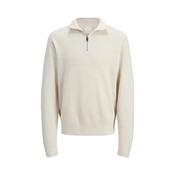 Jack & Jones Male Strickjacke Mit Viertelreißverschluss Einfarbig Strickjacke Mit Viertelreißverschluss thumbnail