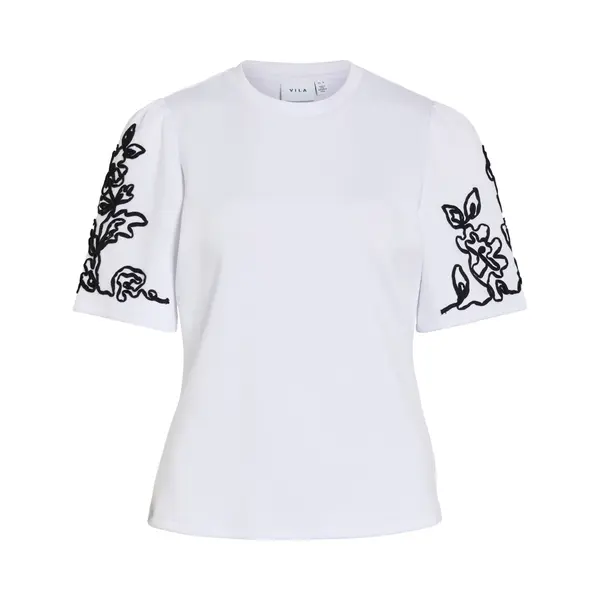 Vila Sweatshirt 'VIMia' Zwart / Wit thumbnail