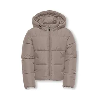 Kids Only Winter Winterjas Meisjes - Beige - KogJuta - Puffer - Capuchon