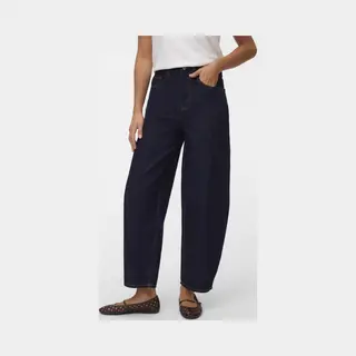 Vero Moda Jeans Vmbillie Hr Barrel Ank Jeans Li3191 10348147 Dark Blue Denim/rinse Dames Maat - W33 X L34