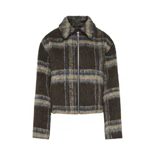 Only Jas Onlkate Check Jacket Otw 15383085 Coffee Bean Dames Maat - Xl