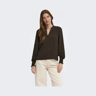Only - Onlmette V-Neck Ls Smock Top Noos Wvn Dames Top
