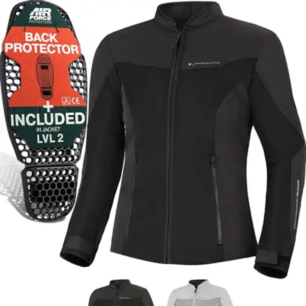Shima Motorradjacke Openair Damen Motorrad Textiljacke Rückenprotektor Enthalten thumbnail
