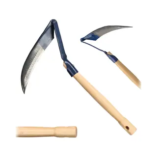 Kadax Sense Met Houten Handvat Van 31 Cm, Kleine Bossens Van Metaal, Handige Wildgroeitent, Zeis Voor Het Maaien Van Gras, Granen, Onkruid, Handzeis,