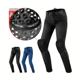 Shima Metro Dames Zwart Motor Jeans