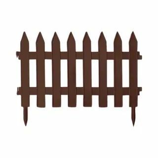 Prosperplast Tuinhekjes - 7x Stuks - Kunststof - 320 Cm - Bruin - Borderrand - Tuinafscheiding