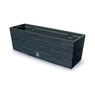 Prosperplast Furu Collection Planter Anthracite With Tank 58 X 18 X 19.5 Cm Capacity 12 Litres