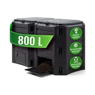 Deuba® Compostbak Zwart 800L
