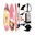 Geel, Roze, Wit
