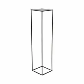 HowHomely Loftstijl - Moderne Standaard Plantenbak - 100 Cm - Zwart - Staal