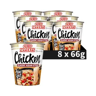 Nissin Cup Noodles - Tasty Chicken Noedels - Instant Noodles - 8 Stuks
