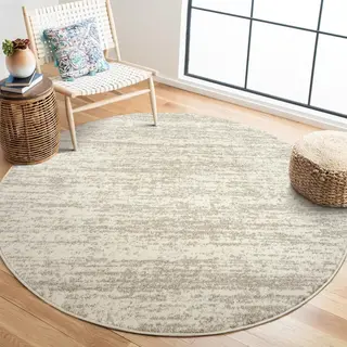 Muratap Relax Oslo - Laagpolig Effen Vloerkleed - Rond - Modern Tapijt - Creme- 200 Cm Rond