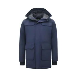 Enos Lange Winterjas Heren - Parka Jas Heren - 7169 - Blauwe Jas