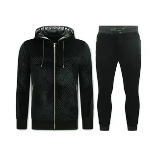 Topstar Huispak Heren Volwassenen - Joggingpak Heren Volwassenen - Teddy Trainingspak Heren - 1117 - Zwart