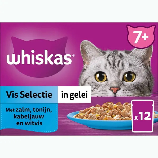 Whiskas 7+ Selectie In Gelei - Vis - 24 X 85 G thumbnail