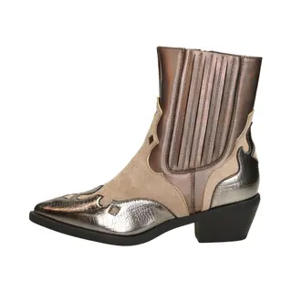 SUB55 Western Boots Enkellaarsjes Hak - Brons - Maat 38