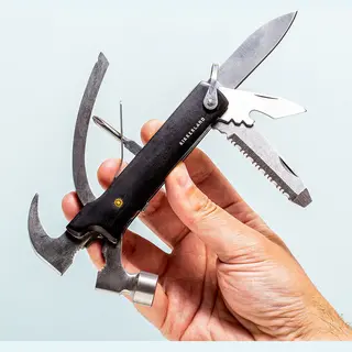 Kikkerland Multitool - 10-In-1 - Zwart - Roestvrij Staal