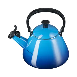 Le Creuset Kone Wasserkessel Mit Pfeife, Emaillierter Stahl, 1, 6 L, Azure, 40101022200000