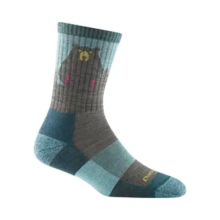 Darn Tough Damen Bear Town Micro Crew Leicht Mit Kissen Outdoor Ausrüstung, Aqua, 38