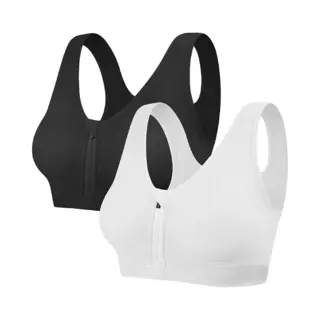 2 Pcs Fitness Bh Met Rits -Voorkant Ritssluiting - Vrouwen Fitness - Sportbeha Met Voorsluiting