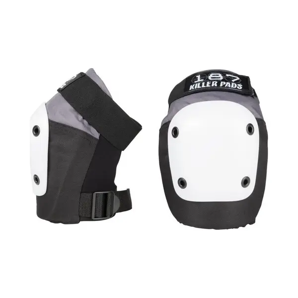 187 Killer Pads Fly Kniebeschermers Grijs/Zwart/Wit thumbnail