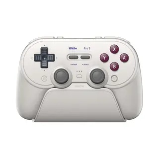 8Bitdo Pro 3 Bluetooth Wit Bluetooth/Rf/Usb Gamepad Analoog/digitaal Android, Mac, Nintendo Switch, Nintendo Switch 2, Pc