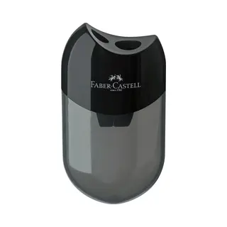 Faber-Castell 183500 Anspitzer Manueller Bleistiftspitzer Schwarz, Transparent