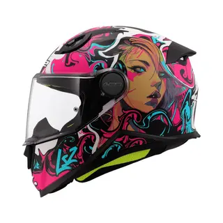 LS2, Integral-Motorradhelm Für Kinder Kid Cyberg Matt Purple Cyan, S