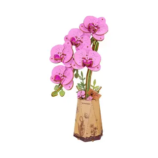 Robotime Purple Moth Orchid - TW091 - Rowood Wooden Bloom Craft Series - Bloemen - Knutselen - Creatief - Bouwpakket
