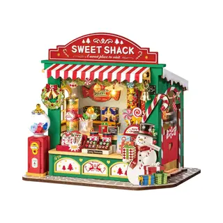 Robotime Christmas Candy Stand - DS043 - Rolife Diy Miniature House Series - Miniatuur - Kerst - Modelbouw - Knutselen - Kerstmis