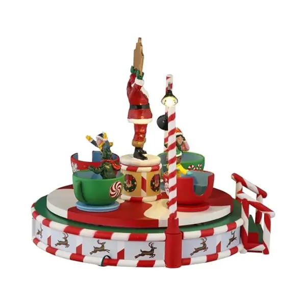 Lemax - Santa's Peppermint Teacup Spinner thumbnail
