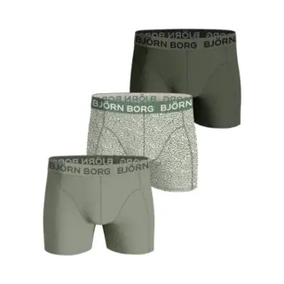 Björn Borg Bjorn Borg Boxers 3Pack Stretch Groen - Maat L - Heren - Boxershorts