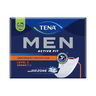 Tena 750830 Hygiënische Bescherming Voor Heren, Niveau Iii, 27 Cm, 16 Stuks
