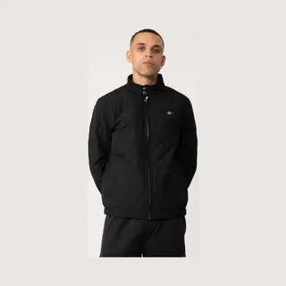 Gantvoor Mannen. 7006340 Zwart Gewatteerd Windjack (3XL), Casual, Lange Mouwen, Gerecycled Polyester, Duurzaam