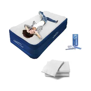 AeroRest 1 Person Luftmatratze | Set Mit Spannbettlaken Und Reparatur-Kit | 210 Cm Länge | Abzippbare Matratzenauflage