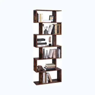 Mira Home - Boekenkast - Kubus - 6 Compartimenten - Vintage - 190x70x24