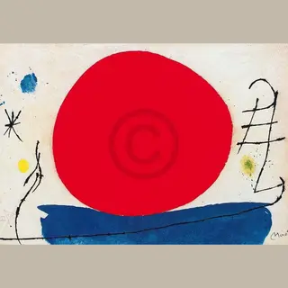 Pgm Kunstdruk Joan Miro - Senza Titolo 100x70cm