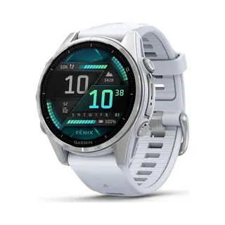 Garmin Fenix 8 3,3 cm (1.3") Amoled 43 mm Digital 416 x 416 Pixel Touchscreen Silber Wlan Gps