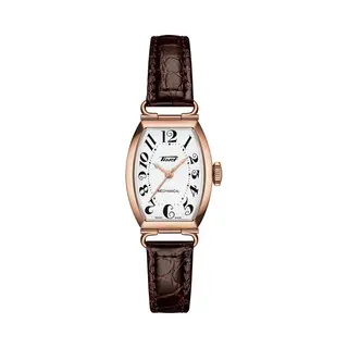 Tissot Heritage Porto T1281613601200 Horloge - Leer - Bruin - Ø 25 Mm