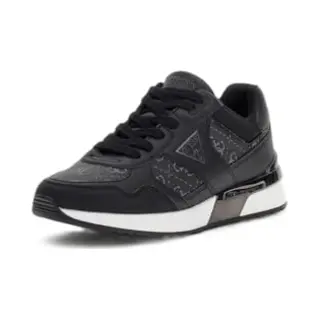 Guess Sneakers Laag 'Mickay' Taupe / Zwart