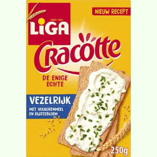 LiGA Cracotte Luchtige Crackers Vezelrijk 6 X 250g - Crackers - Broodvervangers