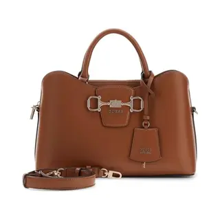 Guess Handtas Schoudertas Janie Girlfriend Satchel Cognac Bruine